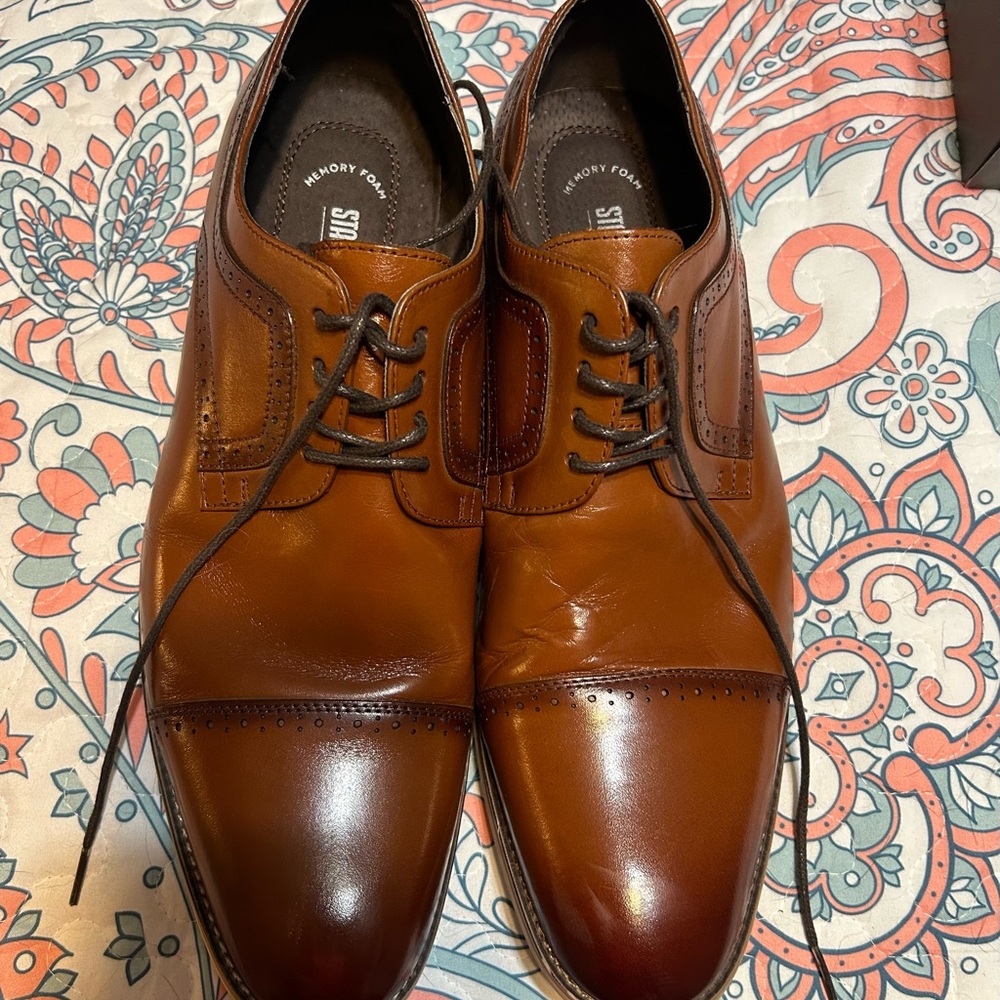 Stacy Adams Men's Tan Leather Oxfords
